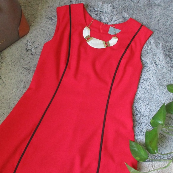 Red Scallop Cocktail/ Homecoming Dress Medium - Picture 1 of 6